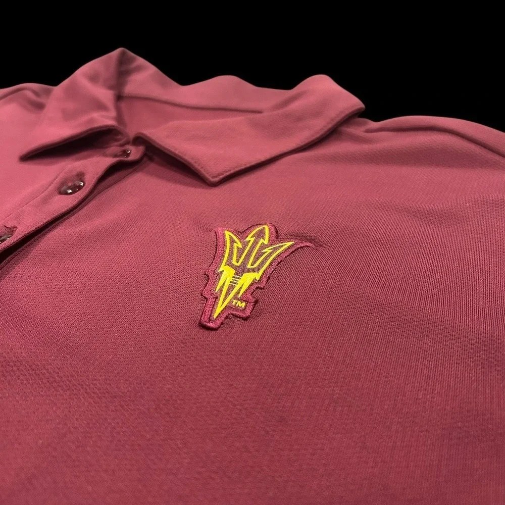 Arizona State Sun Devils Large Red Nike Polo Golf Shirt Short Sleeve Dri-Fit XL